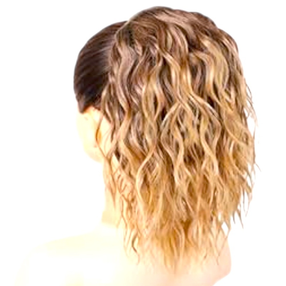 Seikea Hair Piece Ponytail Voluminous Wavy Blond-Brown New